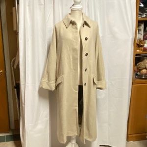 Zara NEW Wool Blend fully lined Camel Beige Long Coat size XL
